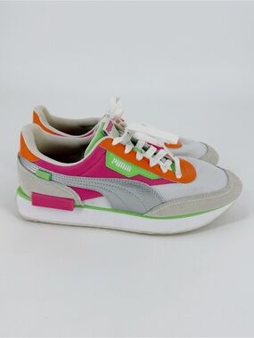 Puma Future Rider Sneakers Vibrant Multicolored Neon Play Size 6.5